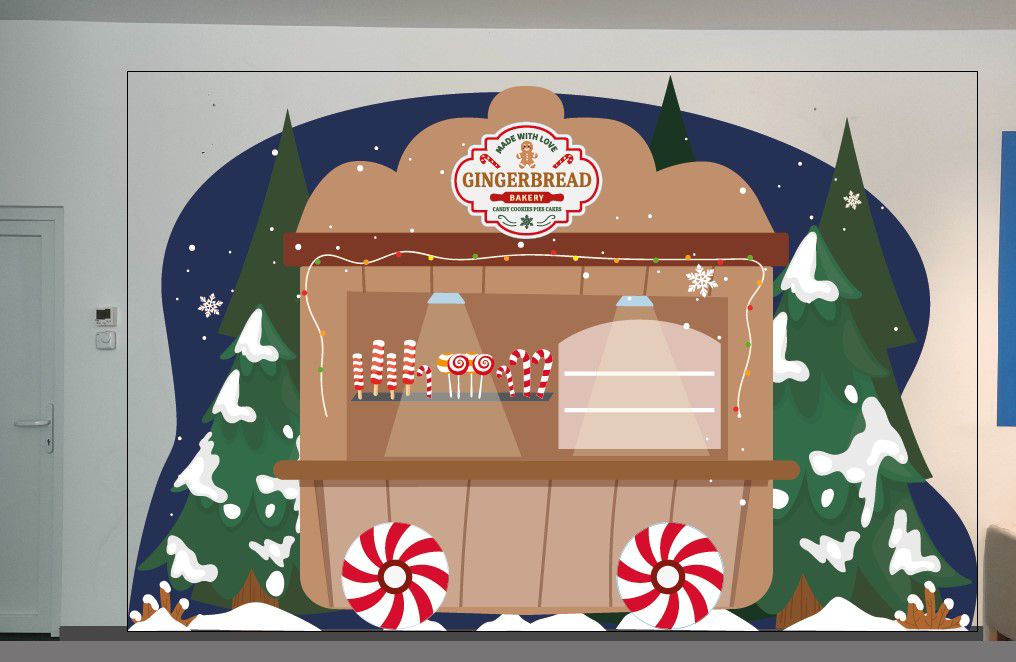 Gingerbread Bakery, zidni tisak